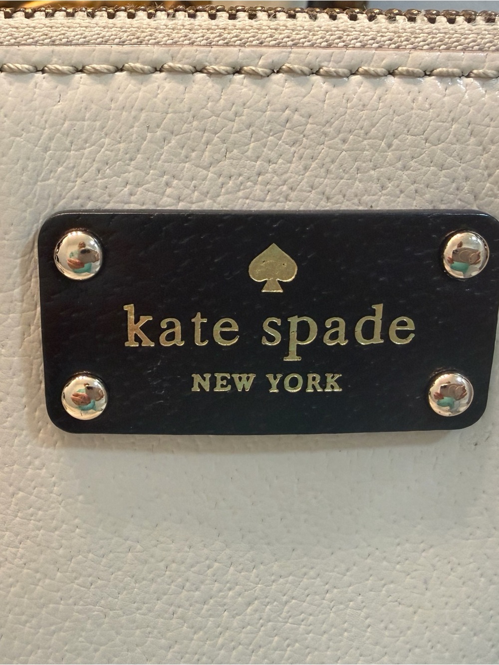 Kate Spade Cream Black Wellesley Rachelle Satchel - Picture 2 of 15